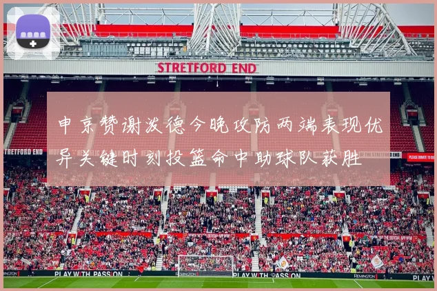 申京赞谢泼德今晚攻防两端表现优异关键时刻投篮命中助球队获胜